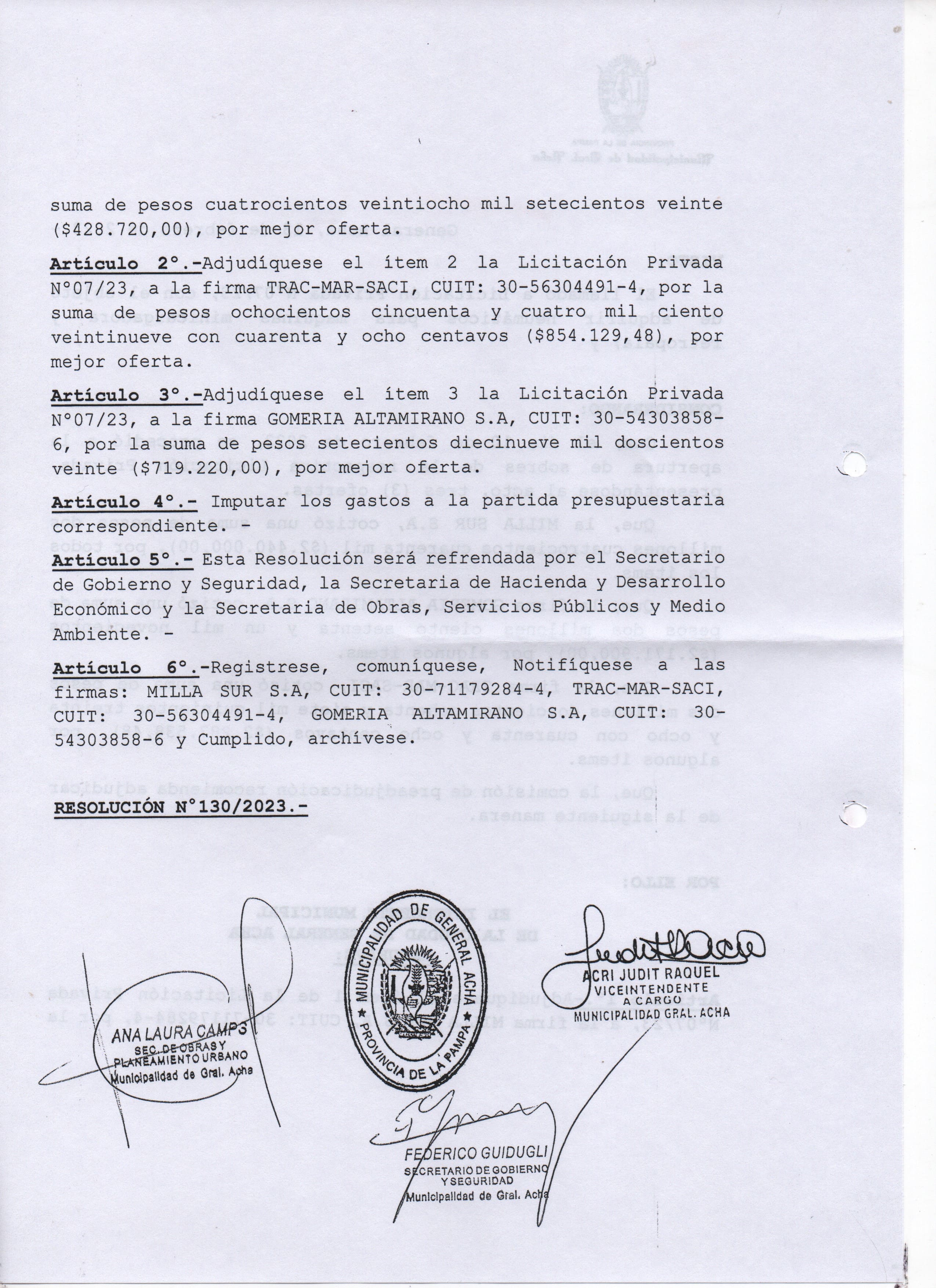 Licitación 07 23 Reso02