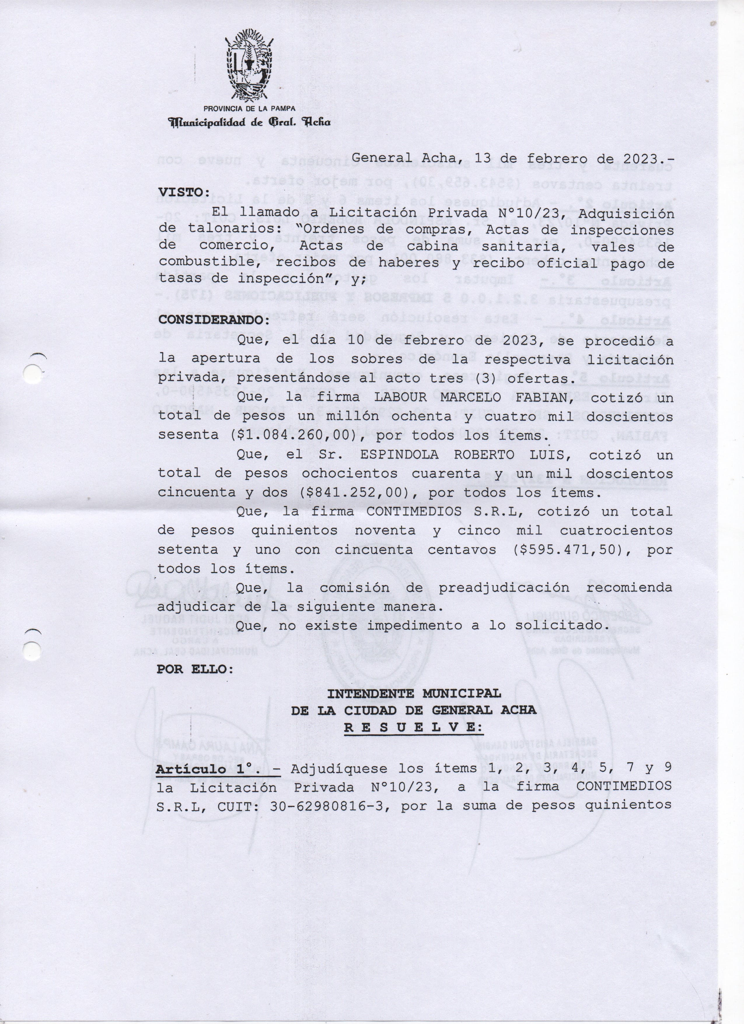 Licitación 10 23 Reso 01